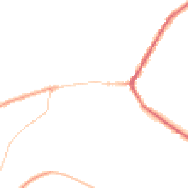 Night-time road noise heatmap for BD22 9EA