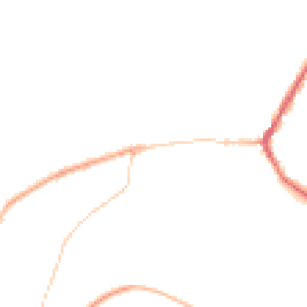 Night-time road noise heatmap for BD22 9EG