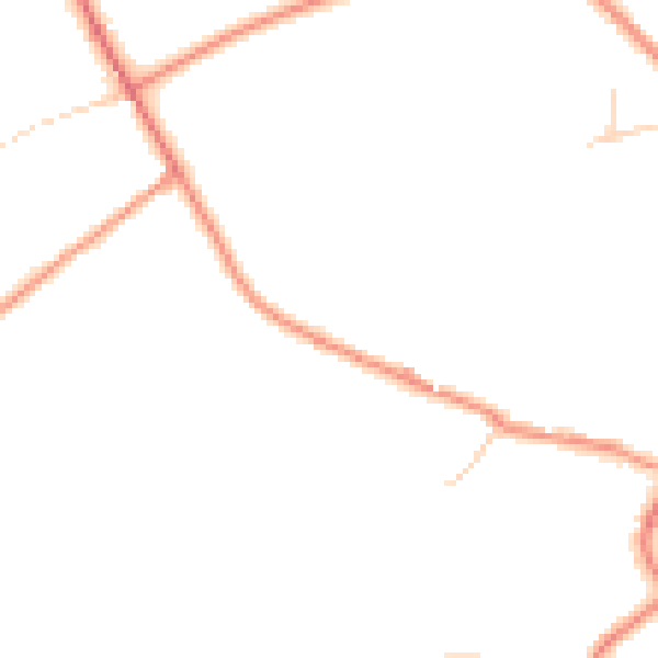 Daytime road noise heatmap for BD22 9FA