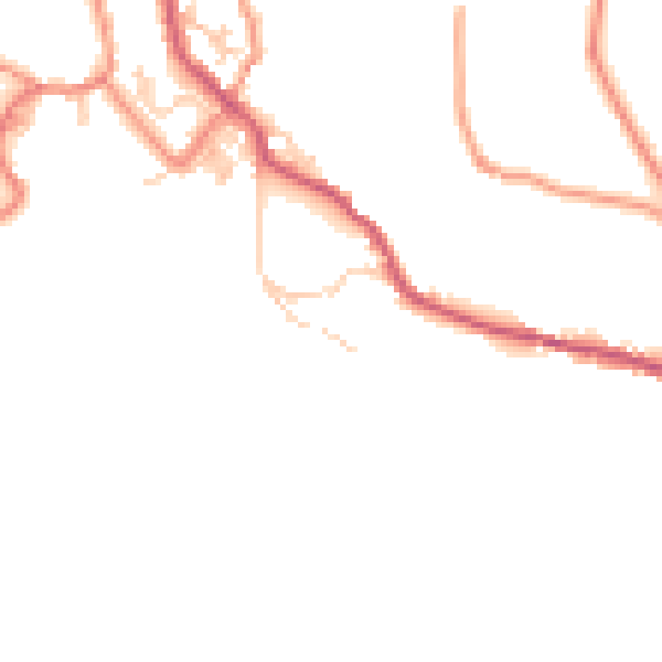 Daytime road noise heatmap for BD22 9NJ
