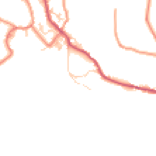 Daytime road noise heatmap for BD22 9NL