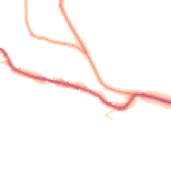Daytime road noise heatmap for BD22 9NS