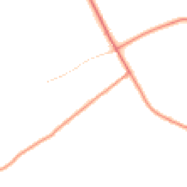 Daytime road noise heatmap for BD22 9QU