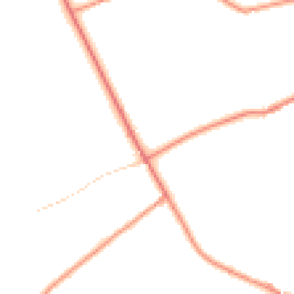 Daytime road noise heatmap for BD22 9RD