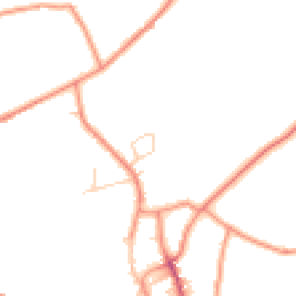 Daytime road noise heatmap for BD22 9SA