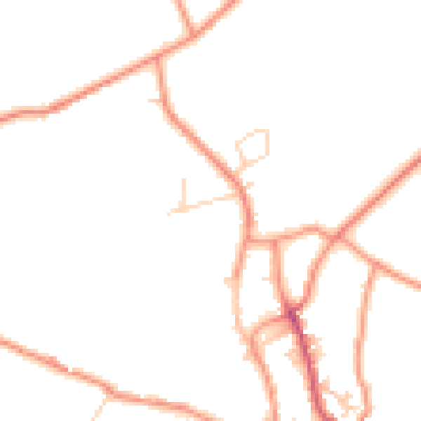 Daytime road noise heatmap for BD22 9SD