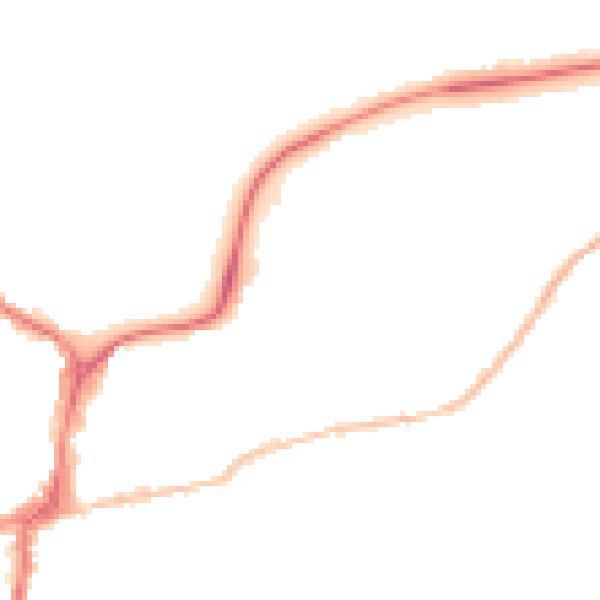 Night-time road noise heatmap for BD23 1AE