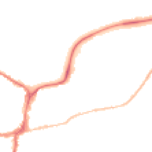 Night-time road noise heatmap for BD23 1AF