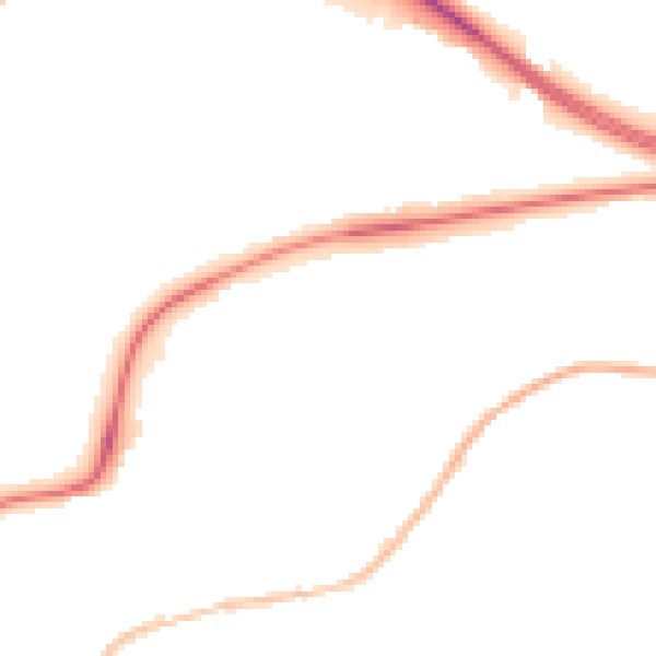 Night-time road noise heatmap for BD23 1BL