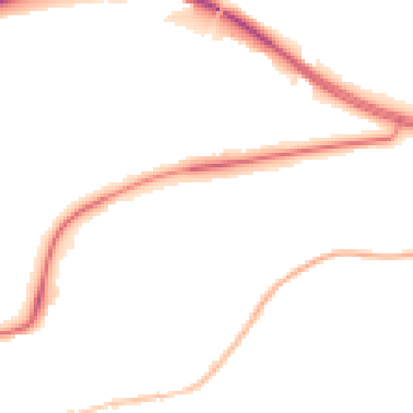 Night-time road noise heatmap for BD23 1BS