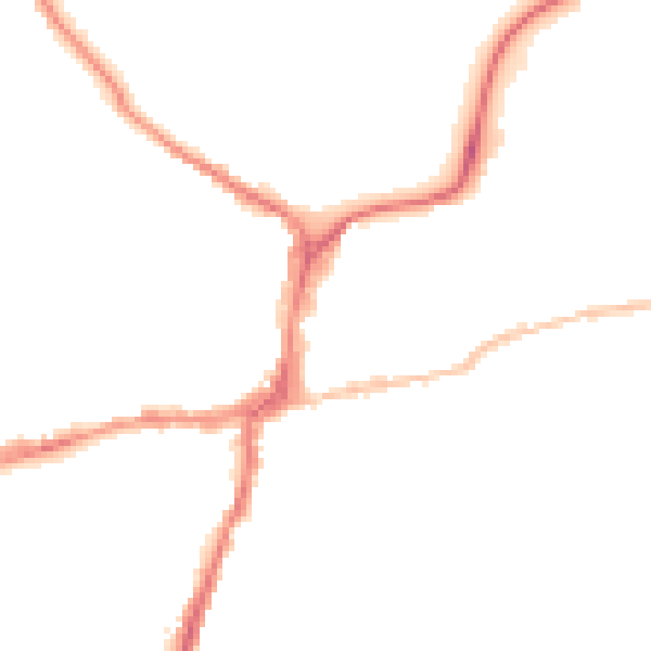 Night-time road noise heatmap for BD23 1DY