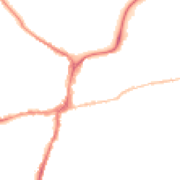 Night-time road noise heatmap for BD23 1EH