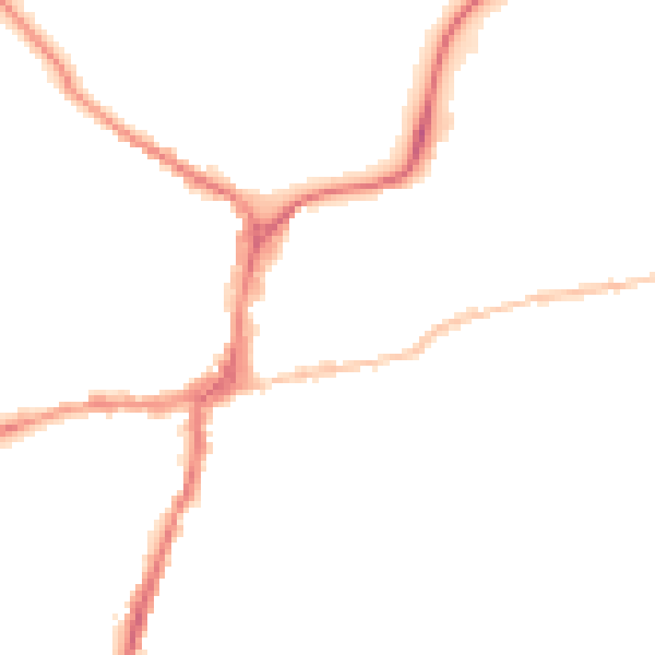Night-time road noise heatmap for BD23 1EJ