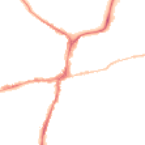 Night-time road noise heatmap for BD23 1FB