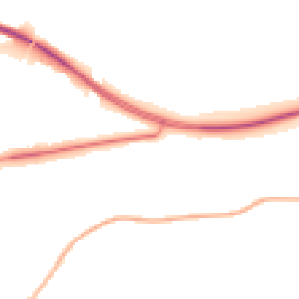 Night-time road noise heatmap for BD23 1FZ