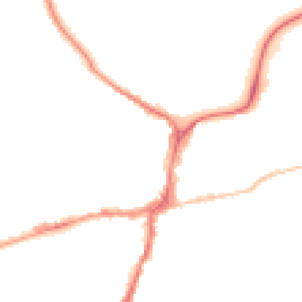 Night-time road noise heatmap for BD23 1JS