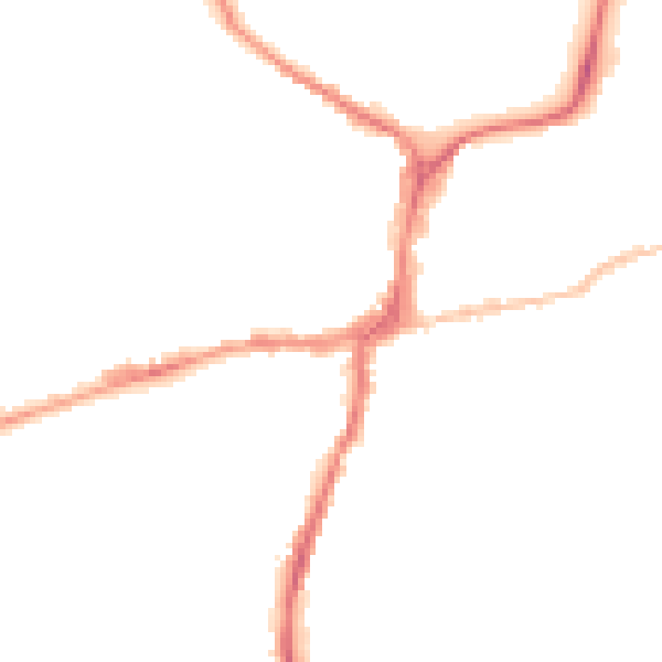 Night-time road noise heatmap for BD23 1RD