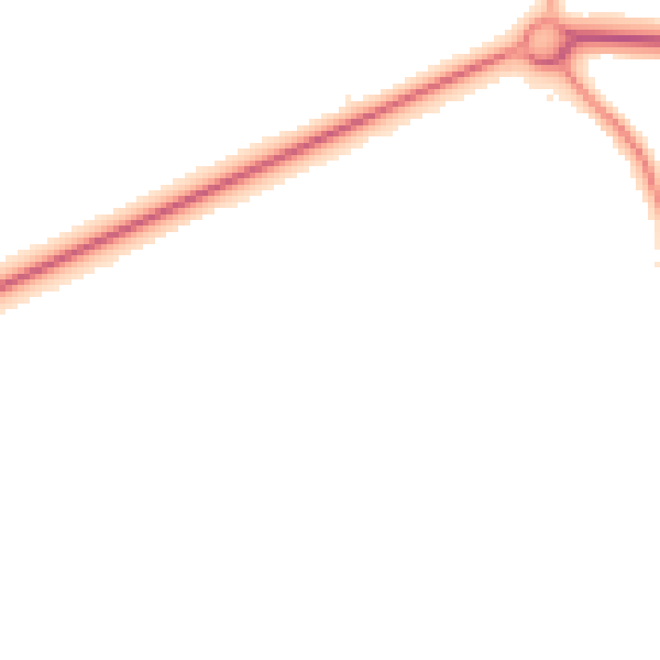 Night-time road noise heatmap for BD23 1TY