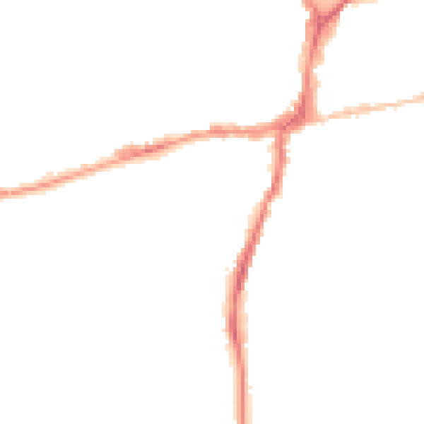 Night-time road noise heatmap for BD23 2AJ