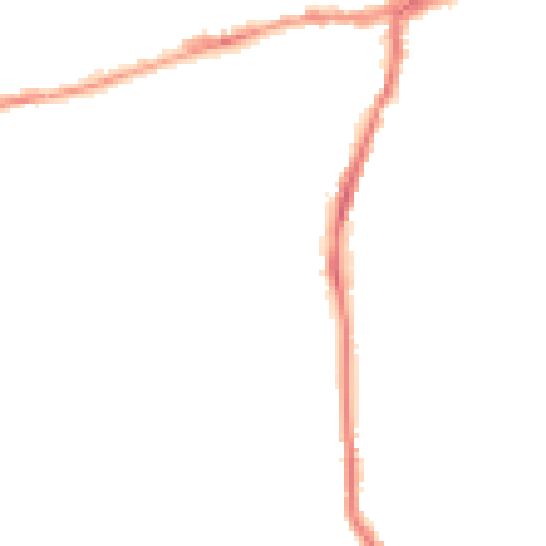 Night-time road noise heatmap for BD23 2AU