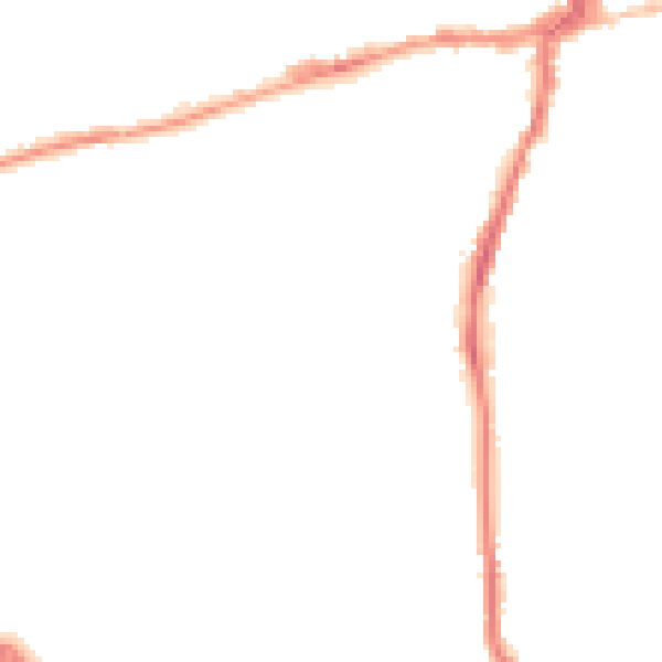 Night-time road noise heatmap for BD23 2AY