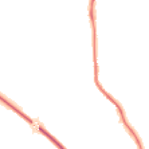 Night-time road noise heatmap for BD23 2BX