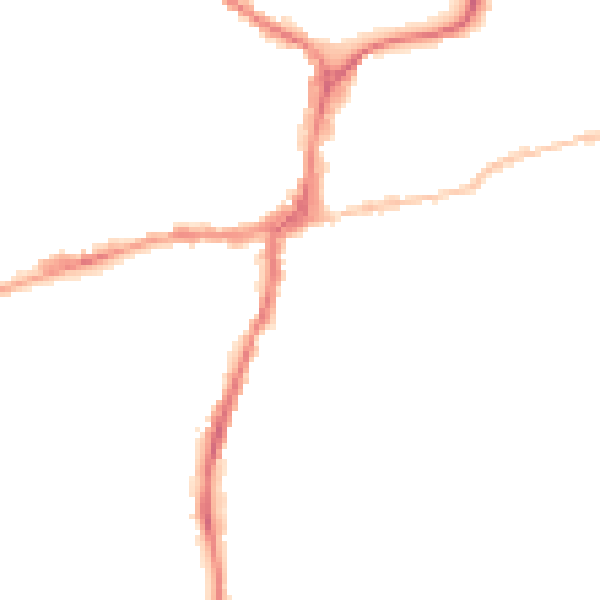 Night-time road noise heatmap for BD23 2DW
