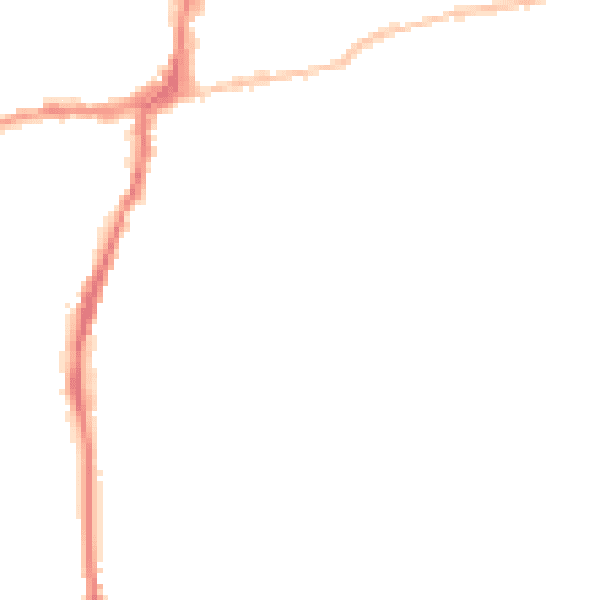 Night-time road noise heatmap for BD23 2EQ