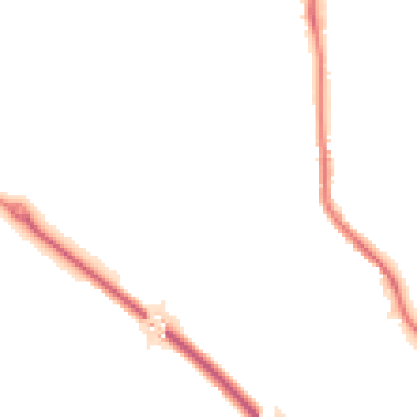 Night-time road noise heatmap for BD23 2EW