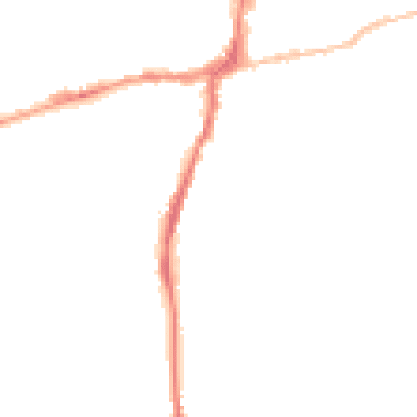 Night-time road noise heatmap for BD23 2NJ