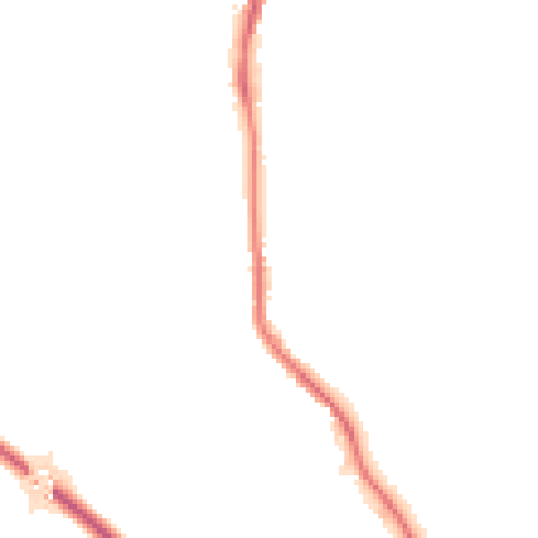 Night-time road noise heatmap for BD23 2RE