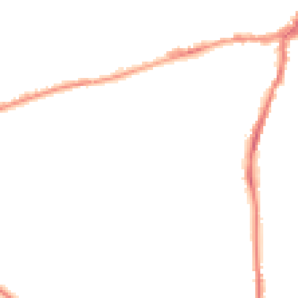 Night-time road noise heatmap for BD23 2TF