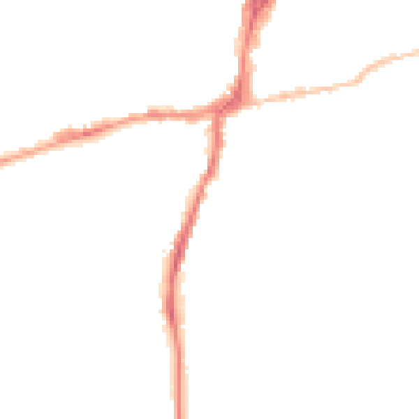 Night-time road noise heatmap for BD23 2UN