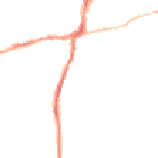 Night-time road noise heatmap for BD23 2UP