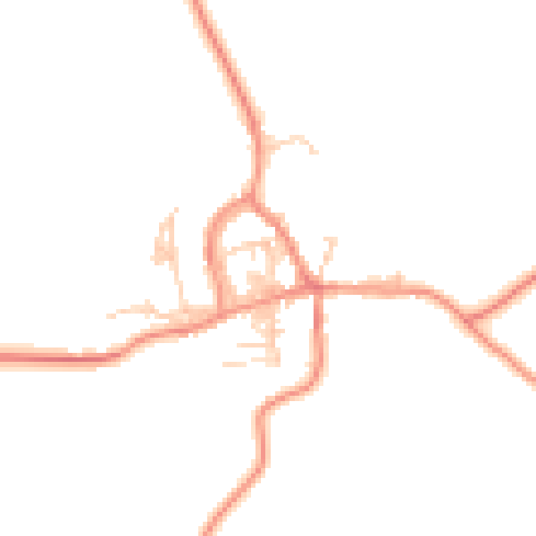 Daytime road noise heatmap for BD23 3EA