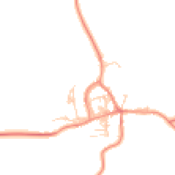 Daytime road noise heatmap for BD23 3ET