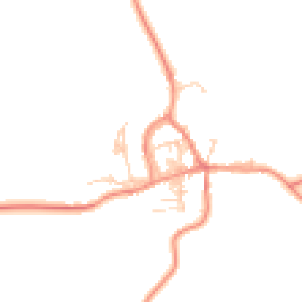 Daytime road noise heatmap for BD23 3EX