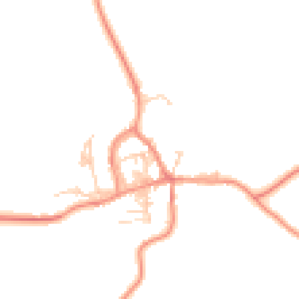 Daytime road noise heatmap for BD23 3HA