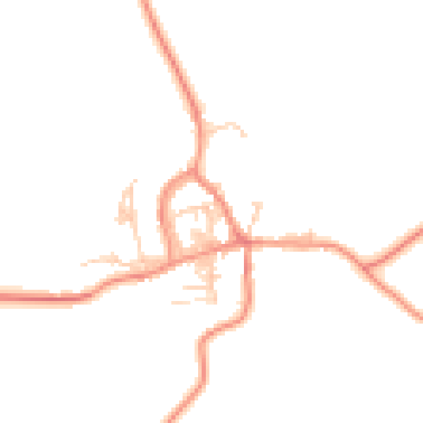 Daytime road noise heatmap for BD23 3HE