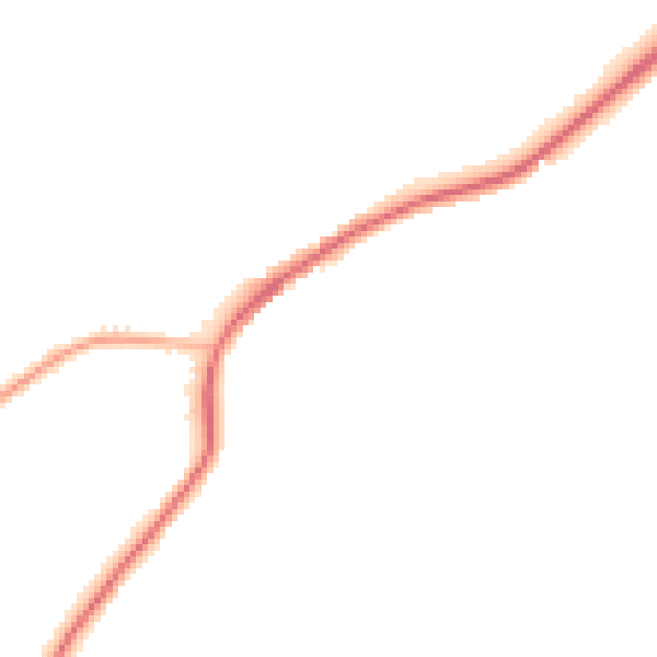 Night-time road noise heatmap for BD23 3TE