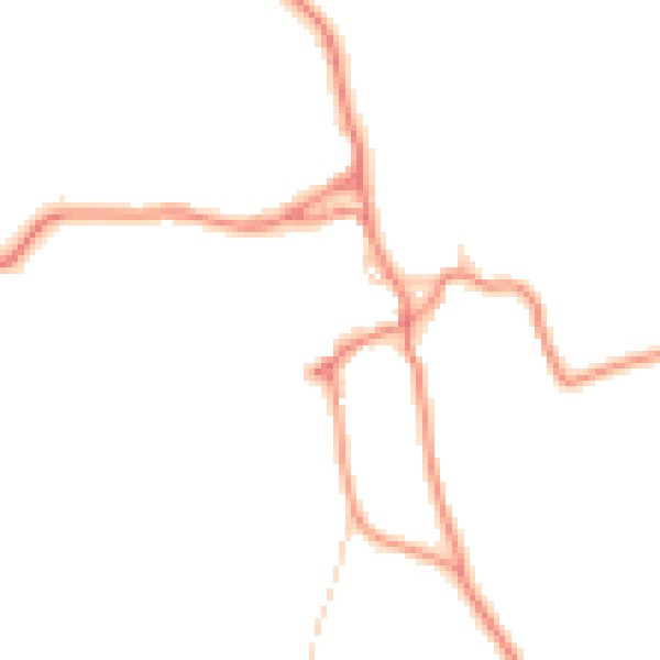Daytime road noise heatmap for BD23 4AL