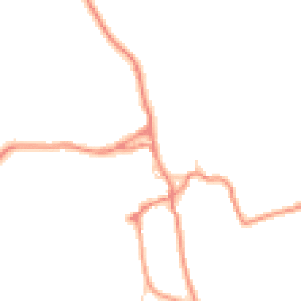 Daytime road noise heatmap for BD23 4AU