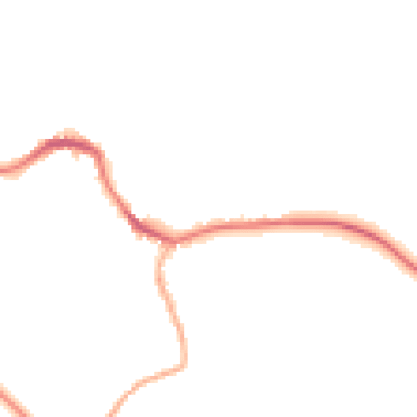 Night-time road noise heatmap for BD23 4AZ