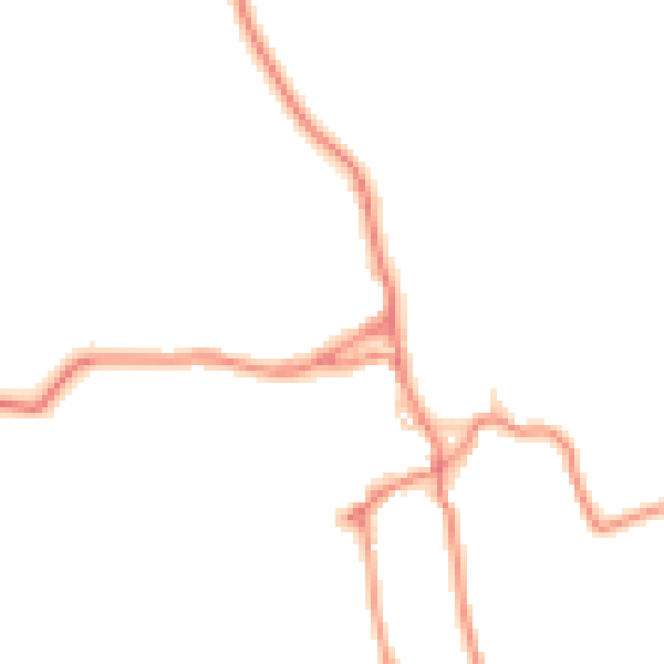 Daytime road noise heatmap for BD23 4BD
