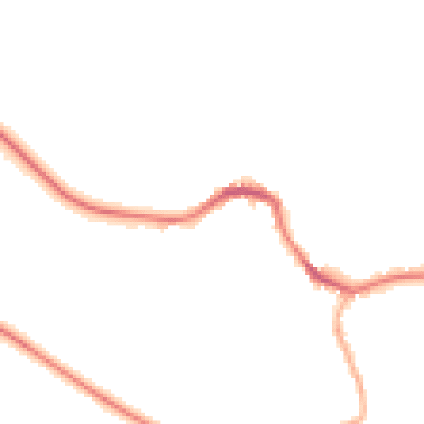 Night-time road noise heatmap for BD23 4HE