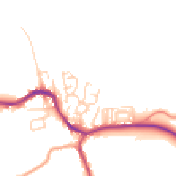 Daytime road noise heatmap for BD23 4JW