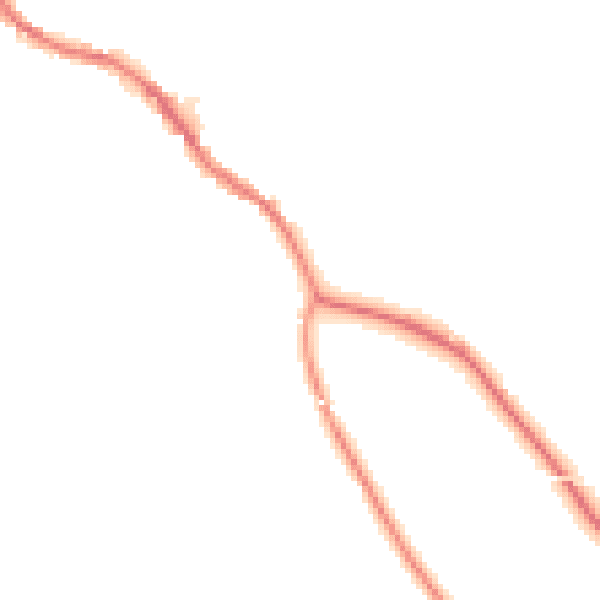 Night-time road noise heatmap for BD23 4NN