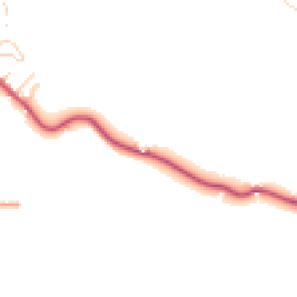 Daytime road noise heatmap for BD23 5BY