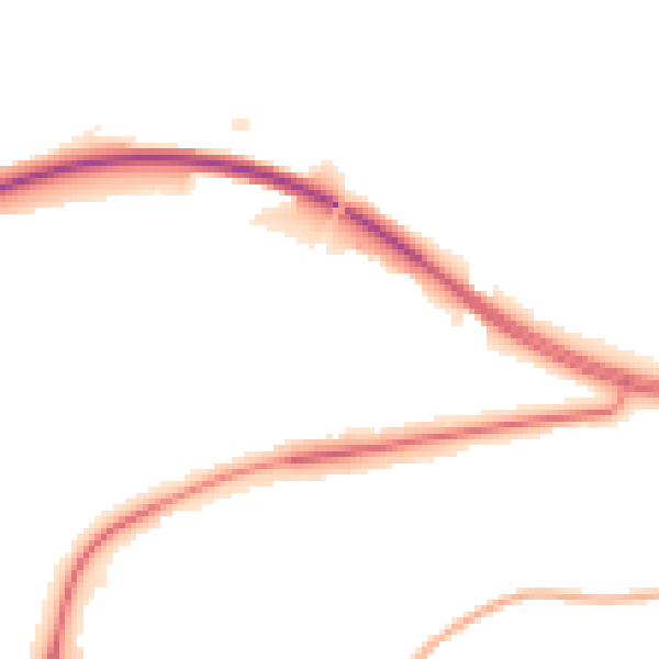 Night-time road noise heatmap for BD23 6AH