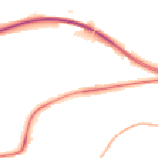 Night-time road noise heatmap for BD23 6DN